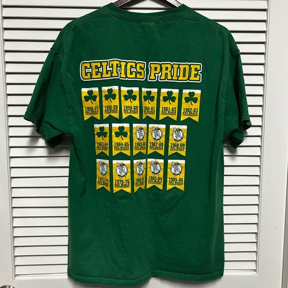 Boston Celtics Championship NBA t shirt by Majestic - Picture 1 of 3